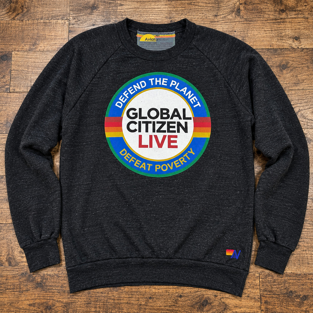 Aviator Nation Global Citizen Live Sweatshirt Charcoal Gray Large USA Unisex